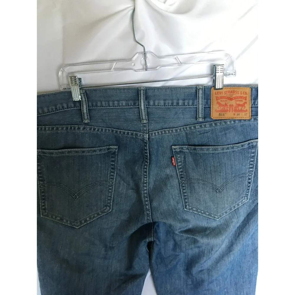 Levis 511 Slim Fit Jeans Mens Medium Wash Blue Denim Pants